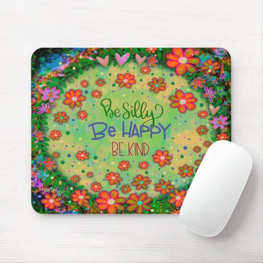 ハッ間抜けピーなフローラハートかわいらしおもしろい マウスパッド (マウス)