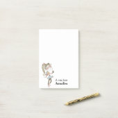 ハッ10代のプパーソナライズされた女 ポストイット (デスク上)