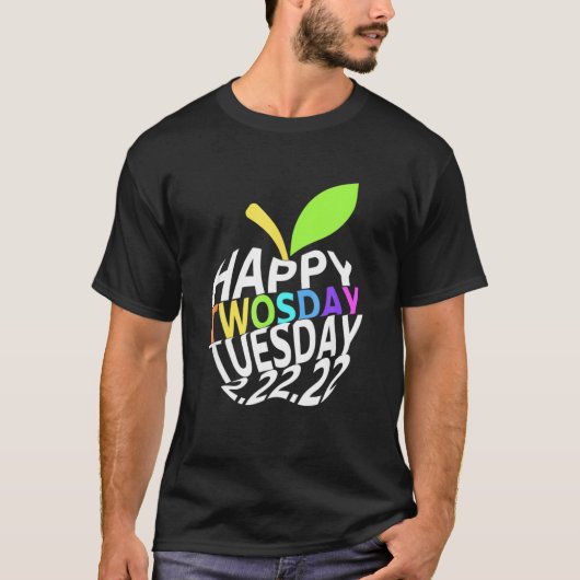 ハッ2-22-222022年2月22日火曜日Twindday S Tシャツ (正面)