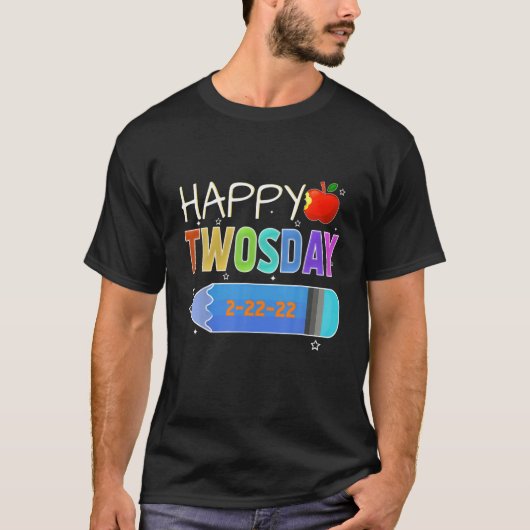 ハッ2/22/222022年2月22日火曜日Twindday S Tシャツ (正面)