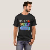 ハッ2/22/222022年2月22日火曜日Twindday S Tシャツ (正面フル)