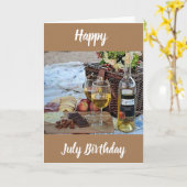 ハッ*****7月*****誕生日 カード (黄色い花)