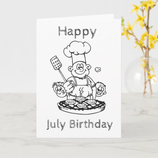 ハッ*****7月*****誕生日**HAPPY** カード (黄色い花)