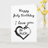 ハッ*****7月*****誕生日**HER** カード (黄色い花)