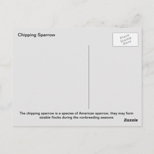 ハツキスズメ(A) ポストカード (裏面)