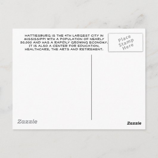 ハティースバーグさん葉書 ポストカード (裏面)