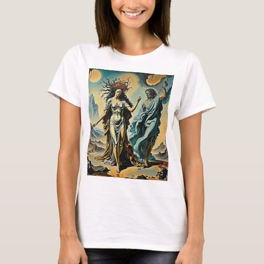 ハデスとペルセフォンが下に降り立つ Tシャツ (正面)