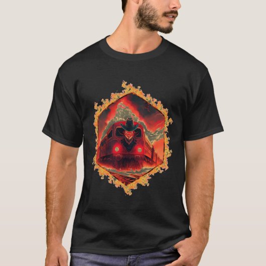 ハデスへの旅路を進む地獄行きの列車 Tシャツ (正面)