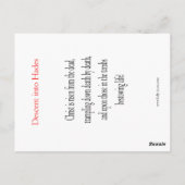 ハデスへの降下祈りの言葉カード ポストカード (裏面)