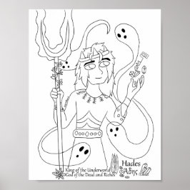 ハデス着色ページプリント ポスター