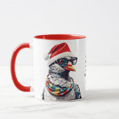 ハトおもしろいの休日の生存のヒント マグカップ (左)