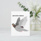 ハトおもしろいの漫画,「ターゲットを見つける」鳥のユーモア ポストカード (スタンド正面)