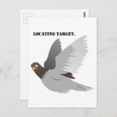ハトおもしろいの漫画,「ターゲットを見つける」鳥のユーモア ポストカード (正面/裏面)