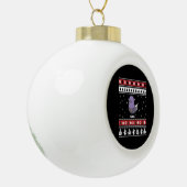 ハトおもしろいの醜いクリスマス セラミックボールオーナメント (左)