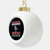 ハトおもしろいの醜いクリスマス セラミックボールオーナメント (右)