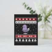 ハトおもしろいの醜いクリスマス ポストカード (スタンド正面)