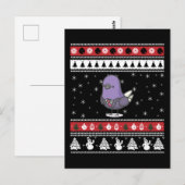 ハトおもしろいの醜いクリスマス ポストカード (正面/裏面)