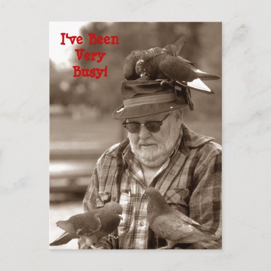 ハトおもしろいハト ポストカード (正面)