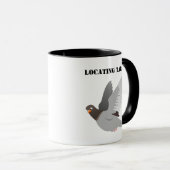 ハトおもしろいン漫画 – "Locating Target" Bird Humo マグカップ (正面右)