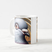 ハトおもしろいン顔 コーヒーマグカップ (正面左)