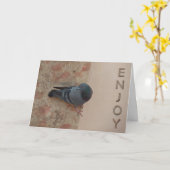 ハトお祝いカード カード (黄色い花)