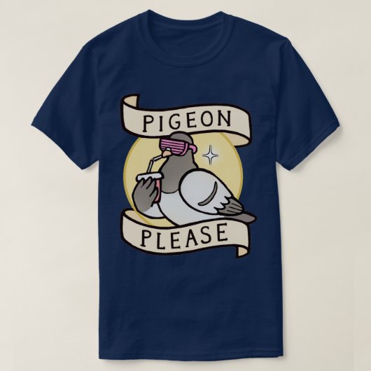 ハトお願い2 Tシャツ (デザイン正面)