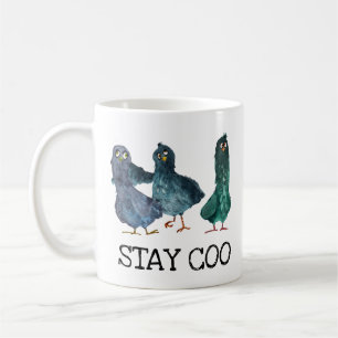 ハトかわいいステイcoo鳥の恋人 コーヒーマグカップ