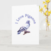 ハトが大好き カード (黄色い花)