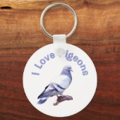 ハトが大好き キーホルダー (正面)