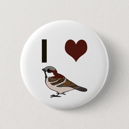 ハトが好き 缶バッジ (正面)