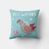 ハトが宇宙無制限 クッション (裏面)