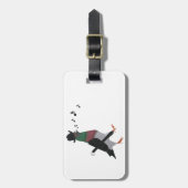 ハトが町を歩いている ラゲッジタグ (正面縦)