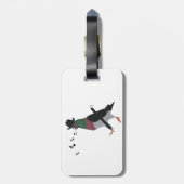 ハトが町を歩いている ラゲッジタグ (裏面縦)