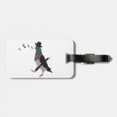 ハトが町を歩いている ラゲッジタグ (裏面横)