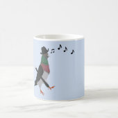 ハトが街をおもしろい歩く コーヒーマグカップ (中央)