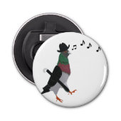 ハトが街をおもしろい歩く 栓抜き (正面)