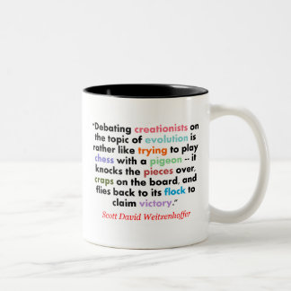 ハトとのチェス ツートーンマグカップ