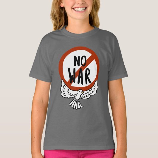 ハトとの戦いはない Tシャツ (正面)