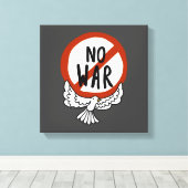 ハトとの戦争なし キャンバスプリント (インサイチュ (ウッドフロア))