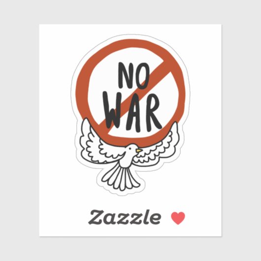 ハトとの戦争なし シール (シート)