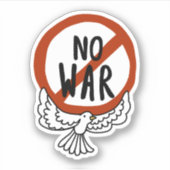 ハトとの戦争なし シール (正面)