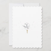 ハトとクロスのバプテスマの招待状{双子} 招待状 (裏面)