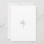 ハトとクロスのバプテスマ招待状{Girl} 招待状 (裏面)