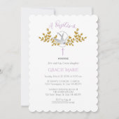 ハトとクロスのバプテスマ招待状{Girl} 招待状 (正面)