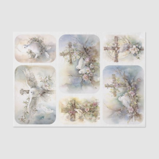 ハトとクロス 薄葉紙 (正面)