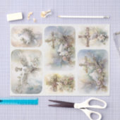 ハトとクロス 薄葉紙 (クラフト)