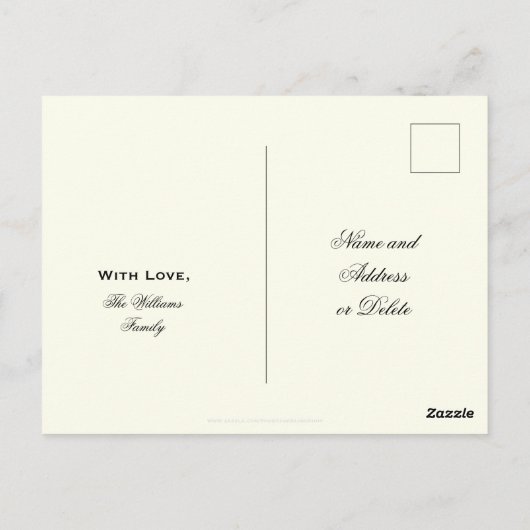 ハトとハートとの最初の聖餐式 ポストカード (裏面)