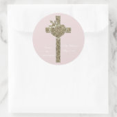 ハトとハートとの最初の聖餐式 ラウンドシール (バッグ)