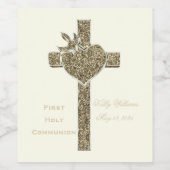 ハトとハートとの最初の聖餐式 ワインラベル (シングルラベル)