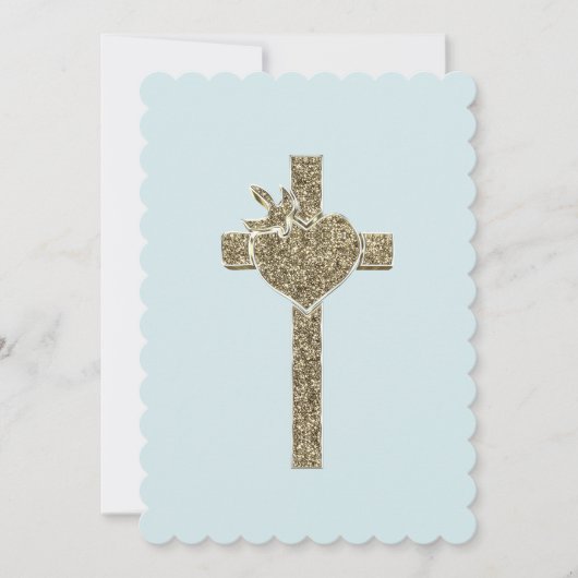 ハトとハートとの最初の聖餐式 招待状 (正面)